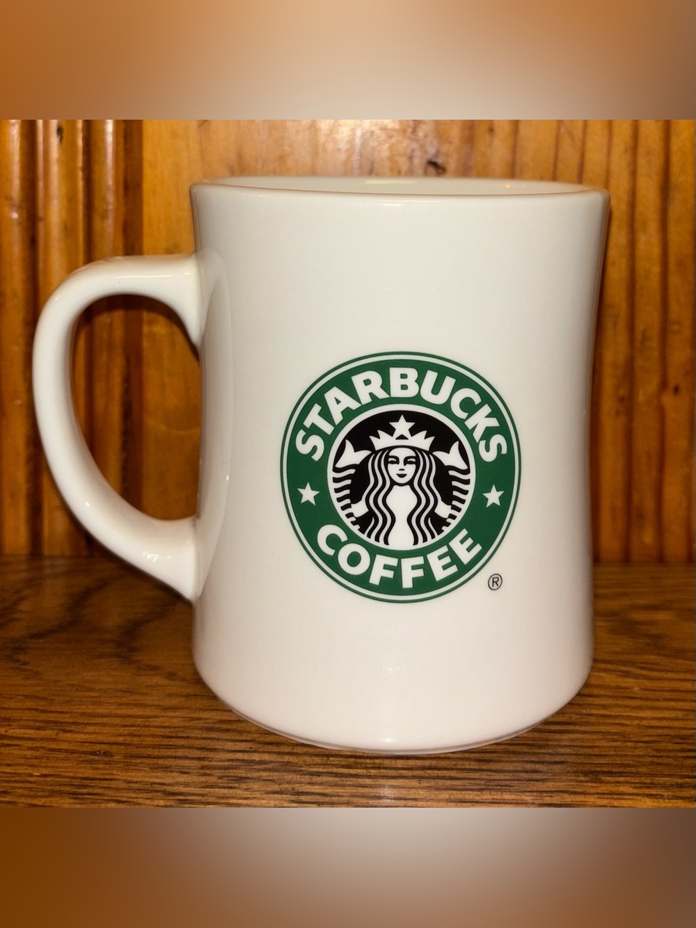 Vintage 2008 Starbucks Classic White 16oz Ceramic Coffee Mug